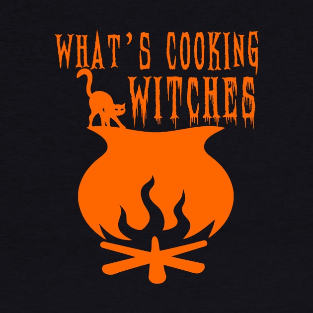 What is Cooking Witches - Orange Cat Cauldron by HighBrowDesigns